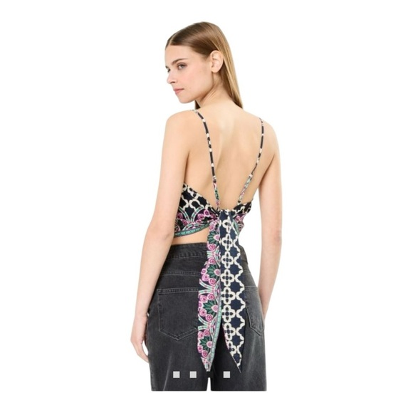 Y.A.S Top Yasmylia Crop Top With Back Tie - Size XL - Picture 12 of 15